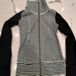 Ong green and black striped Lululemon workout jacket!